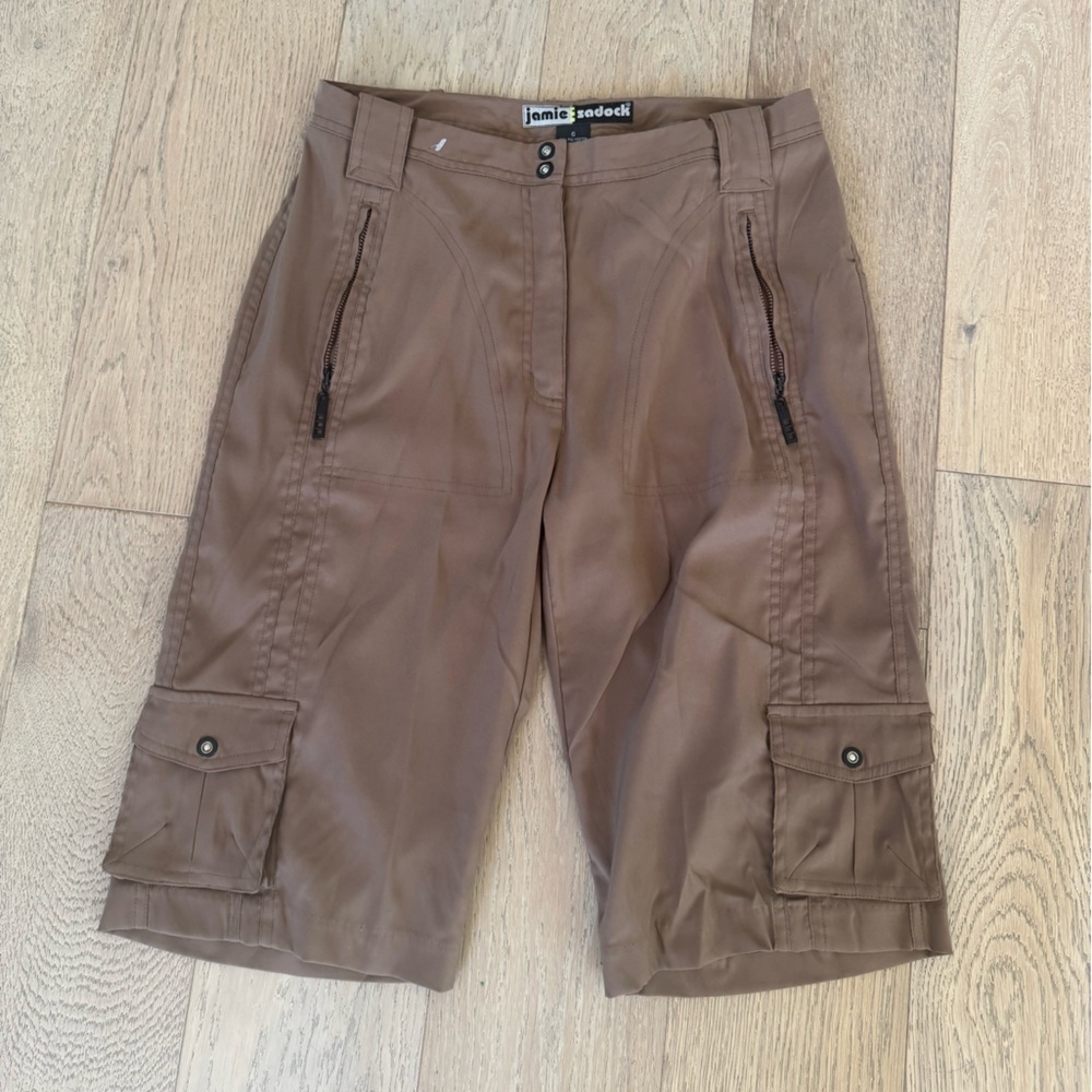 Jamie Sadock Womens Long Shorts Tan Size 6